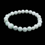 Natural Itoigawa Jadeite Light Green 8mm Bead Bracelet 22.8g with Certificate (ID:65420)