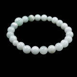 Natural Itoigawa Jadeite Light Green 8mm Bead Bracelet 22.8g with Certificate (ID:65420)