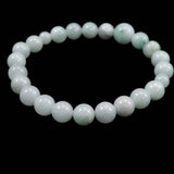 Natural Itoigawa Jadeite Light Green 8mm Bead Bracelet 22.8g with Certificate (ID:65420)