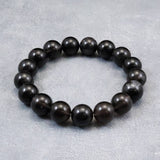 Japanese Natural Obsidian 12.5mm Bead Bracelet 42.0g (ID:65479)