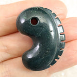 Izumo Jasper Grade AA 32mm Magatama Beast Shape 11.2g (ID:65488)