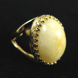 Japanese Natural Quartz 18mm Oval Ring 18000g (ID:65624)