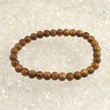 Japanese Natural Ise Cedar Wood 7mm Bead Bracelet 2.8g (ID:66401)