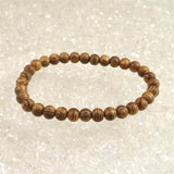 Japanese Natural Ise Cedar Wood 7mm Bead Bracelet 2.8g (ID:66401)