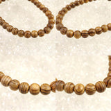 Japanese Natural Ise Cedar Wood 7mm Bead Bracelet 2.8g (ID:66401)