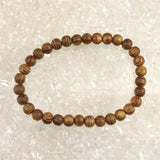Japanese Natural Ise Cedar Wood 7mm Bead Bracelet 2.8g (ID:66401)