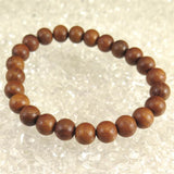 Japanese Natural Keyaki Zelkova Wood 9mm Bead Bracelet 5.7g (ID:67244)