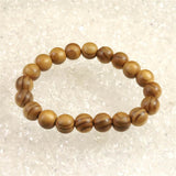 Japanese Natural Ise Cedar Wood 10.5mm Bead Bracelet 6.4g (ID:67294)