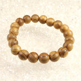 Japanese Natural Ise Cedar Wood 10.5mm Bead Bracelet 6.4g (ID:67294)