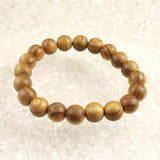 Japanese Natural Ise Cedar Wood 10.5mm Bead Bracelet 6.4g (ID:67294)