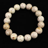 Japanese Natural Himekawa Rhyolite 12mm Bead Bracelet 42.1g (ID:67353)