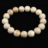Japanese Natural Himekawa Rhyolite 12mm Bead Bracelet 42.1g (ID:67353)