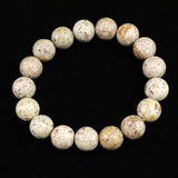 Japanese Natural Himekawa Rhyolite 12mm Bead Bracelet 42.1g (ID:67353)