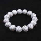 Japanese Natural Angel Snow Lite 14mm Bead Bracelet 57.7g (ID:67375)