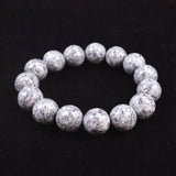 Japanese Natural Angel Snow Lite 14mm Bead Bracelet 57.7g (ID:67375)