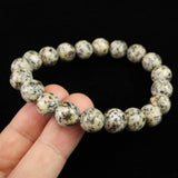Japanese Natural Kurama Diorite 10mm Bead Bracelet 28.1g (ID:67466)