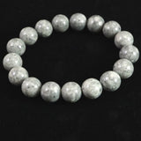 Japanese Natural Omi Rhyolite 12mm Bead Bracelet 41.4g (ID:67675)