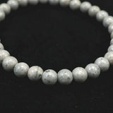 Japanese Natural Omi Rhyolite 6mm Bead Bracelet 9.9g (ID:67779)