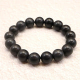 Japanese Natural Nachiguro Slate 12mm Bead Bracelet 41.5g (ID:68155)