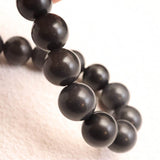 Japanese Natural Nachiguro Slate 12mm Bead Bracelet 41.5g (ID:68155)