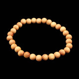 Japanese Natural Izumo Black Pine Wood 6mm Bead Bracelet 3.2g (ID:68556)