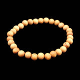 Japanese Natural Izumo Black Pine Wood 6mm Bead Bracelet 3.2g (ID:68556)