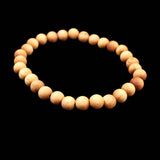 Japanese Natural Izumo Black Pine Wood 6mm Bead Bracelet 3.2g (ID:68556)