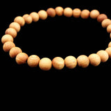 Japanese Natural Izumo Black Pine Wood 6mm Bead Bracelet 3.2g (ID:68556)