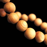 Japanese Natural Izumo Black Pine Wood 6mm Bead Bracelet 3.2g (ID:68556)