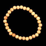 Japanese Natural Izumo Black Pine Wood 6mm Bead Bracelet 3.2g (ID:68556)