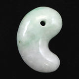 Natural Itoigawa Jadeite Light Green 31mm Magatama 13.11g with Certificate (ID:68643)