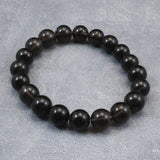 Japanese Natural Obsidian 10mm Bead Bracelet 28.5g (ID:69175)