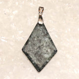 Japanese Natural Tono Amphibolite Diamond Shape Pendanttop 5.0g (ID:69512)