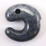 Natural Itoigawa Jadeite Black 30mm Magatama 15.6g with Certificate (ID:69584)