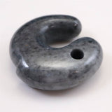 Natural Itoigawa Jadeite Black 30mm Magatama 15.6g with Certificate (ID:69584)