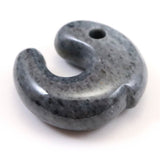 Natural Itoigawa Jadeite Black 30mm Magatama 15.6g with Certificate (ID:69584)