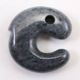 Natural Itoigawa Jadeite Black 30mm Magatama 15.6g with Certificate (ID:69584)