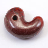 Japanese Natural Akadama Jasper 23mm Magatama 6.52g (ID:69691)
