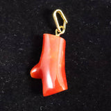 Japanese Natural Oxblood Red Gem Coral Pendanttop 1.43g (ID:69914)