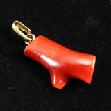 Japanese Natural Oxblood Red Gem Coral Pendanttop 1.43g (ID:69914)