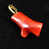 Japanese Natural Oxblood Red Gem Coral Pendanttop 1.43g (ID:69914)