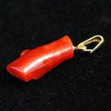 Japanese Natural Oxblood Red Gem Coral Pendanttop 1.43g (ID:69914)