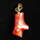 Japanese Natural Oxblood Red Gem Coral Pendanttop 1.43g (ID:69914)