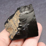 Japanese Natural Obsidian 37mm Rough Stone 33.2g (ID:70249)