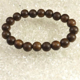 Japanese Natural Jindai Aphananthe Wood 10.5mm Bead Bracelet 8.1g (ID:70338)