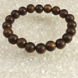 Japanese Natural Jindai Aphananthe Wood 10.5mm Bead Bracelet 8.1g (ID:70338)