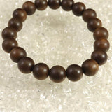 Japanese Natural Jindai Aphananthe Wood 10.5mm Bead Bracelet 8.1g (ID:70338)