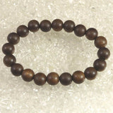 Japanese Natural Jindai Aphananthe Wood 10.5mm Bead Bracelet 8.1g (ID:70338)