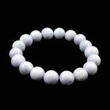 Natural Itoigawa Jadeite Lavender 12mm Bead Bracelet 56.9g with Certificate (ID:70587)