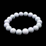 Natural Itoigawa Jadeite Lavender 12mm Bead Bracelet 56.9g with Certificate (ID:70587)